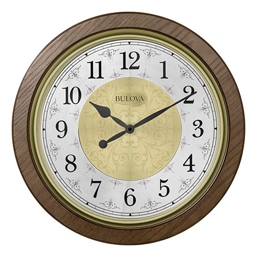 Bulova C Chiming - Reloj De Pared, Color Nogal