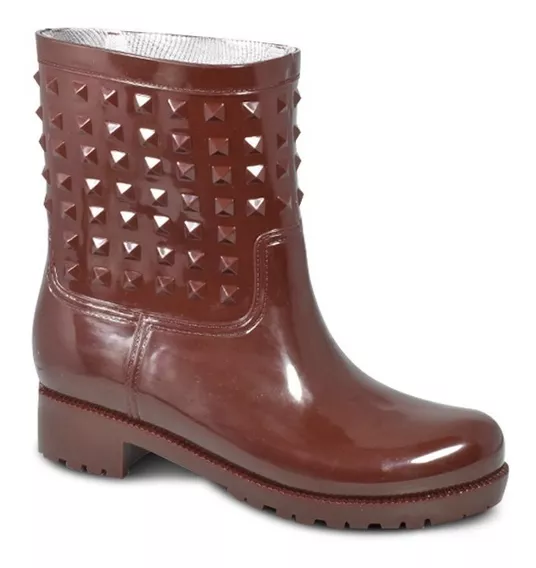 Bota Lluvia Goma Impermeable Pvc Mujer Gummi Welli Glam