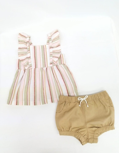 Conjunto Rayas Bebé Niña Carters #12 Y 24 Meses 0583 T