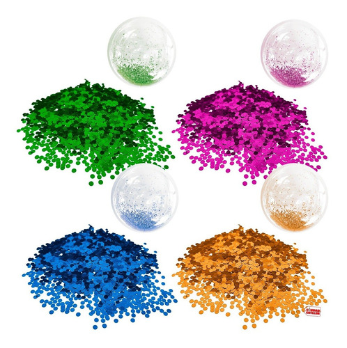 Confetti Circular 0,3cm Metalizado 10gr Globos - Cc