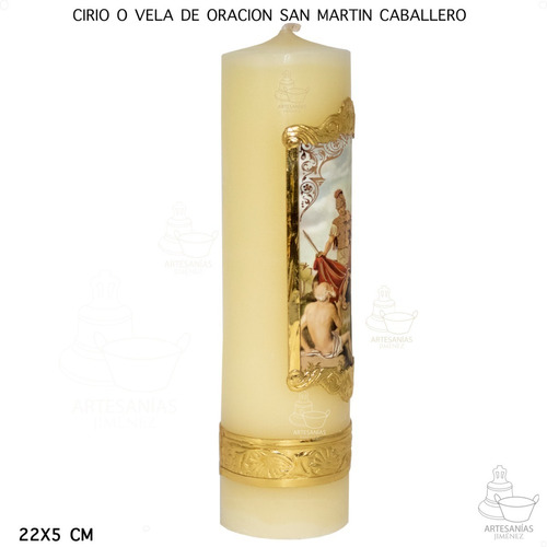 Imagen 3 de 5 de Cirio O Vela De Oración San Martín Caballero