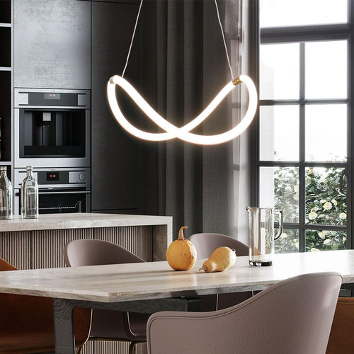 Lámpara Colgante Grande Led Blanca Para Comedor, Colgantes P