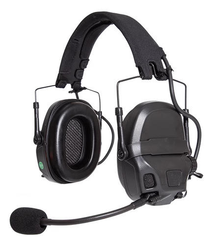Audífonos Táctico Headset Para Casco Micrófono Militar Bk
