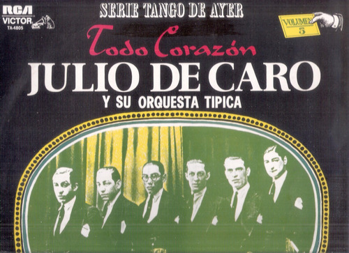 Julio De Caro: Todo Corazon 1924-1928 / Lp  Atc Rca Victor