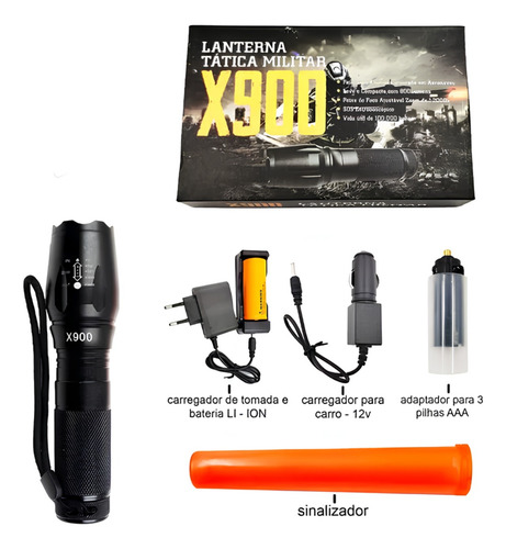 Lanterna X900 Original Com Bateria
