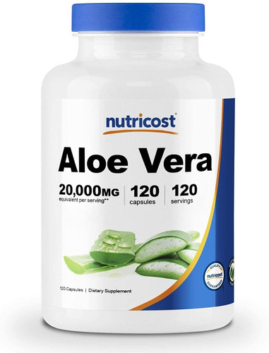 Aloe Vera 20000 Mg Nutricost 120 Capsulas