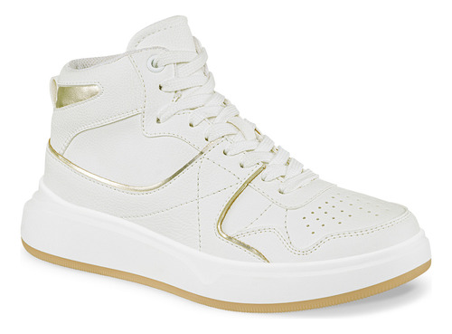 Tenis Elba Blanco-oro Para Mujer Croydon