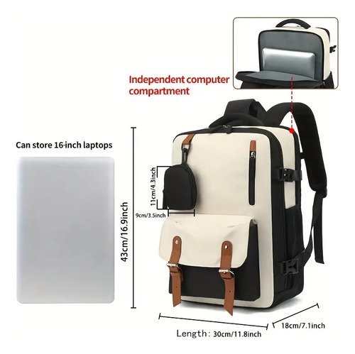 Mochila Viagem Executiva Grande Impermeável Notebook