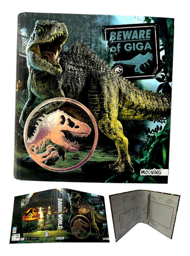 Carpeta Dinosaurio Jurassic World N 3 + Calidad + Reales Lo+