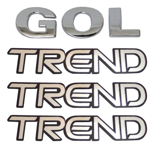 Emblema Gol E 3 Adesivos Trend Gol G4