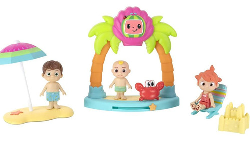 Cocomelon Familia Dia De Playa Set Con 3 Personajes