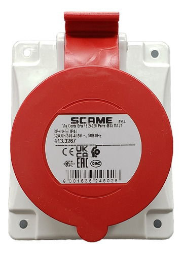 Base Empotrable Industrial Scame 3p+t+n 32a 6h Ip44