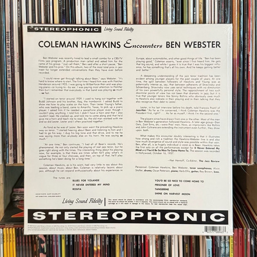 Vinilo Coleman Hawkins Encounters Ben Webster Eu Import. Remasterizado