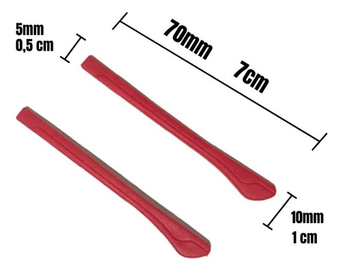 Terminal Anteojos X Par Antideslizante De Silicona Goma Rojo