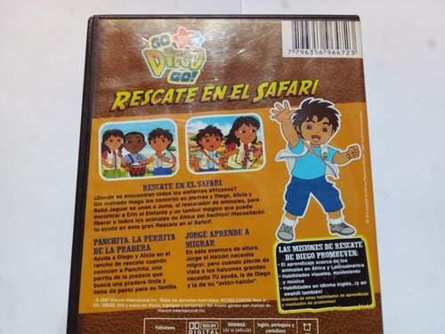 Imagen 2 de 2 de Go Diego Go Rescate En El Safari Nickelodeon 2007 Dvd U
