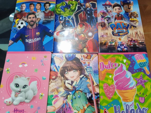 Cuadernos Escolares Pequeños. (pack De 6 X 5$)