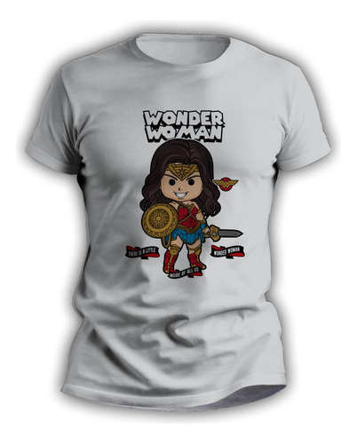 Remera Personalizada Sublimada Adultos Wonder Woman - 7108