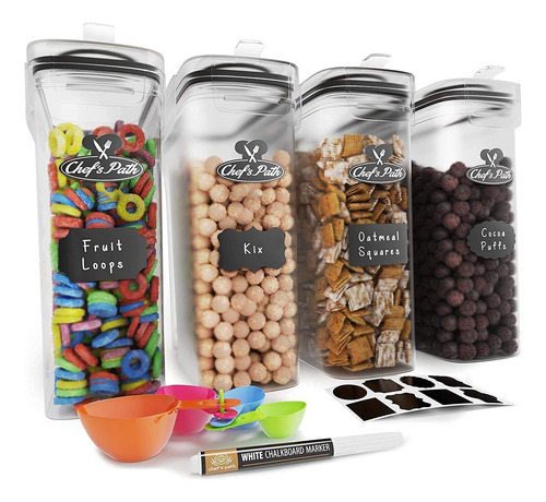 Juego De Recipientes Para Cereales Grande (4l,135.2 Oz), ...