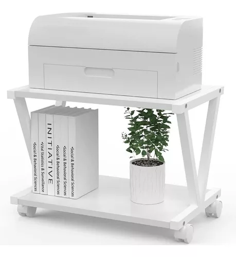 Mueble Impresora Soporte de impresora de 3 niveles Estantes de  almacenamiento de escritorio Escritorio multiuso Organización y  almacenamiento de