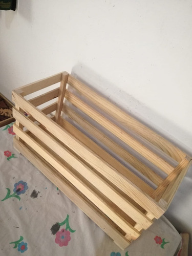 Huacal De Madera Rectangular Acabado Fino