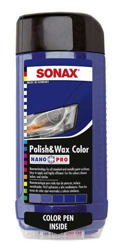Sonax Polish & Wax P/ Colores Azules - Highgloss Rosario