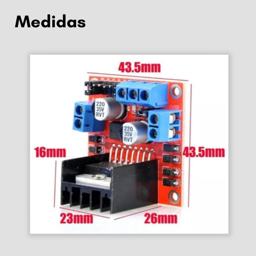 Driver Motor Ponte P/ Projeto Arduino Hdupla L298n Automação