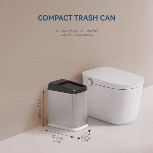Bote De Basura Rectangular 30 Litros Con Sensor Automático
