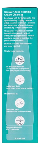 Cerave Cleanser Acné Espuma Limpiadora Para Control De Acné Acneica Día/noche