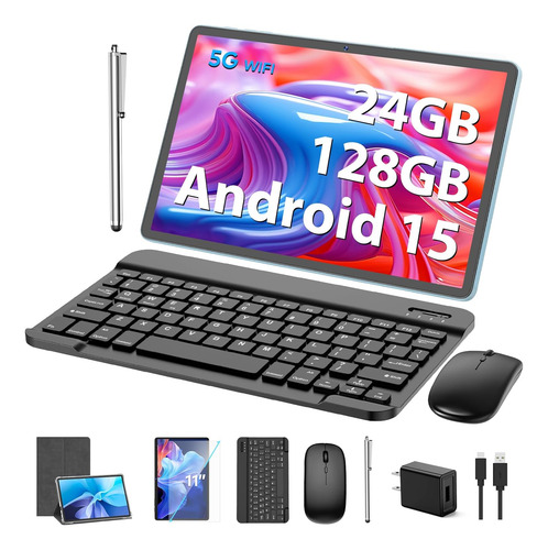Tablet Suicoey Android 15, 11'' 24gb Ram 128gb Rom Plateado