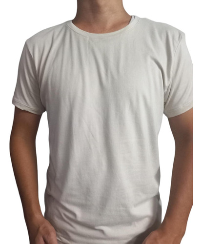 Camiseta Básica Beige Para Hombre 
