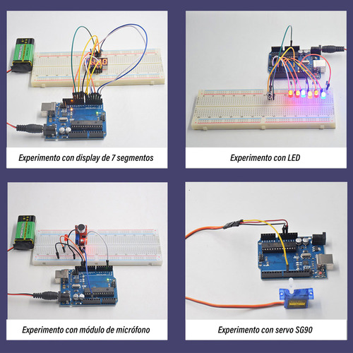 Kit De Electrónica Arduino Uno R3 Con Ide Componentes