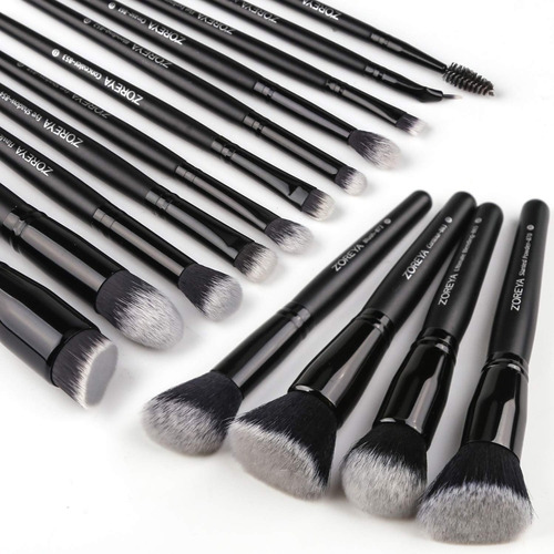 Set De 15 Brochas De Maquillaje Profesionales Marca Zoreya