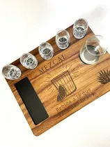 Comprar Tabla De Shots Personalizable Con 5 Vasos De Shots