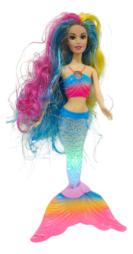 Muñeca Sirena - Juguete De Fantasía - Con Luz Y Sonido -