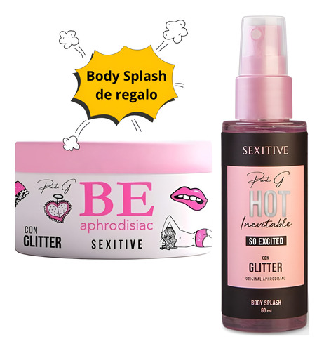 Kit Sexitive Crema Be 200grs + Body Splash Hot So Excited
