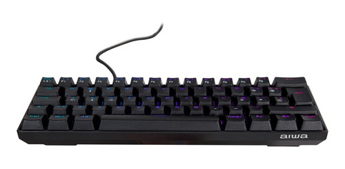 Imagen 4 de 5 de Teclado Gamer Mecánico Aiwa Gk100 Luz Led Diseño En Español