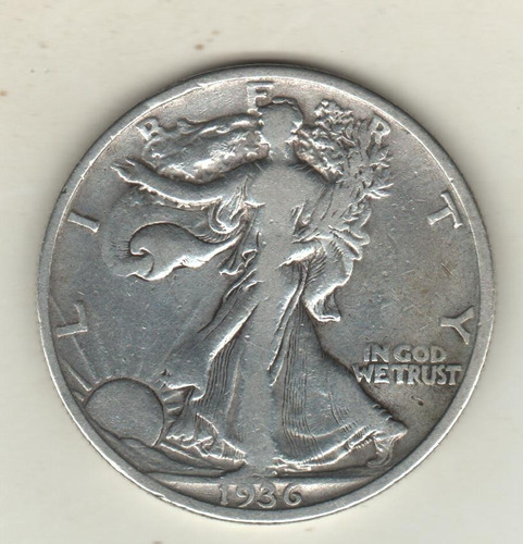 Estados Unidos Half Dólar De Plata Año 1936 - Km 142