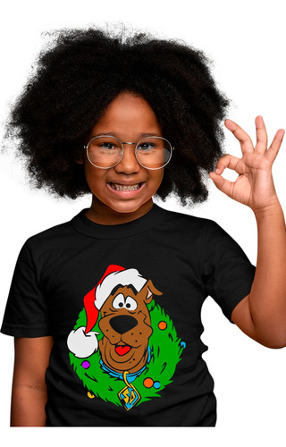 Playera De Niño O Niña De Scooby Doo Corona Navideña 