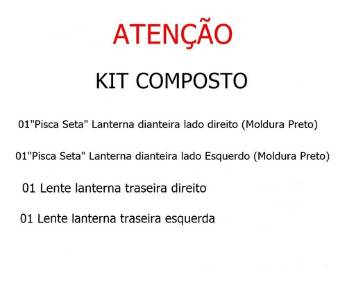 Imagem 2 de 4 de Jogo De Lanternas Dianteira E Traseira L200 Quadrada Gl/gls