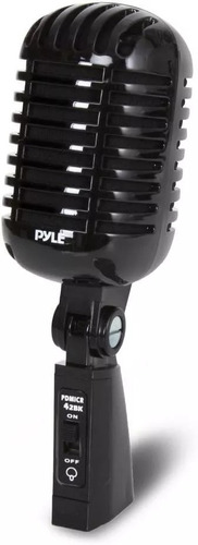  Micrófono Vocal Clásico Retro Pyle Pdmicr42bk ( Negro ) 