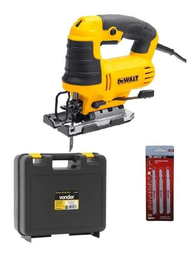 Imagem 1 de 6 de Serra Tico Tico Orbital 650w Dwe300 Dewalt + Serras + Maleta