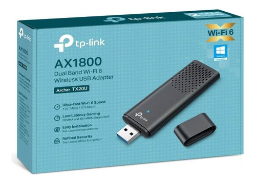 Adaptador Usb Wifi 6 Tp-link Archer Tx20u Dual Band Ax1800