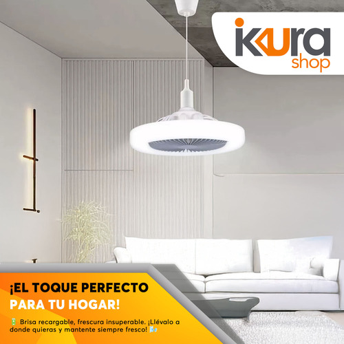 Ventilador De Techo Multiposicion Con Luz Led Adir 12711 Blancas Plástico
