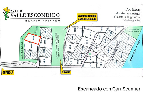 Terreno En Barrio Cerrado Valle Escondido
