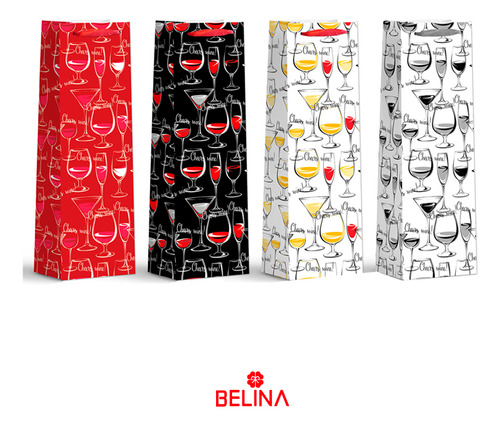 Bolsa De Regalo Vino Botella Pack 12 Unidades