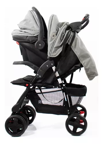 Cochecito Para Bebé Travel System Rainbow Adagio Travel System Negro Chasis  Negro