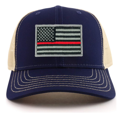 Gorra De Camionero Armycrew Thin Red Line American Patch 6 P