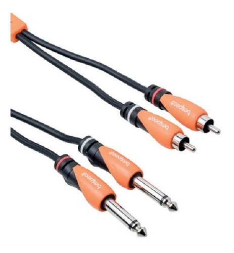 Cable Bespeco 2 Plug Mono A 2 Rca Macho 5mts Sly2jr500