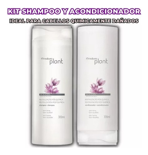 Kit Shampoo Y Acondicionador Natura Reparación Post Quimica