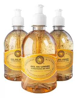 3pack Gel Orgánico Linaza Proteína Soya 510ml Organic Blends